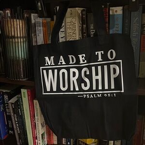 Gildan Black Tote Bag - Made to Worship